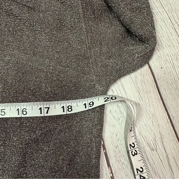 chico's open front cardigan sweater duster gray metallic minimalist boho western - Picture 7 of 8